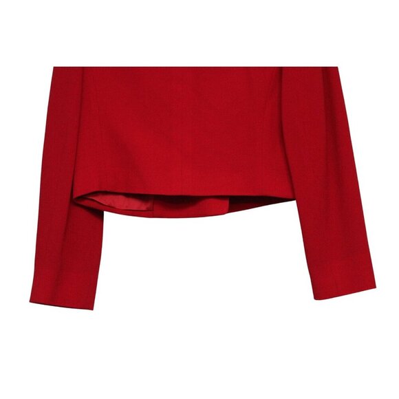 Vintage Carlisle Blazer Size 10 Red 100% Wool Classic Business Career Office - Picture 10 of 10
